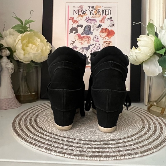 Ash womens suede wedge sole sneakers - Picture 5 of 9